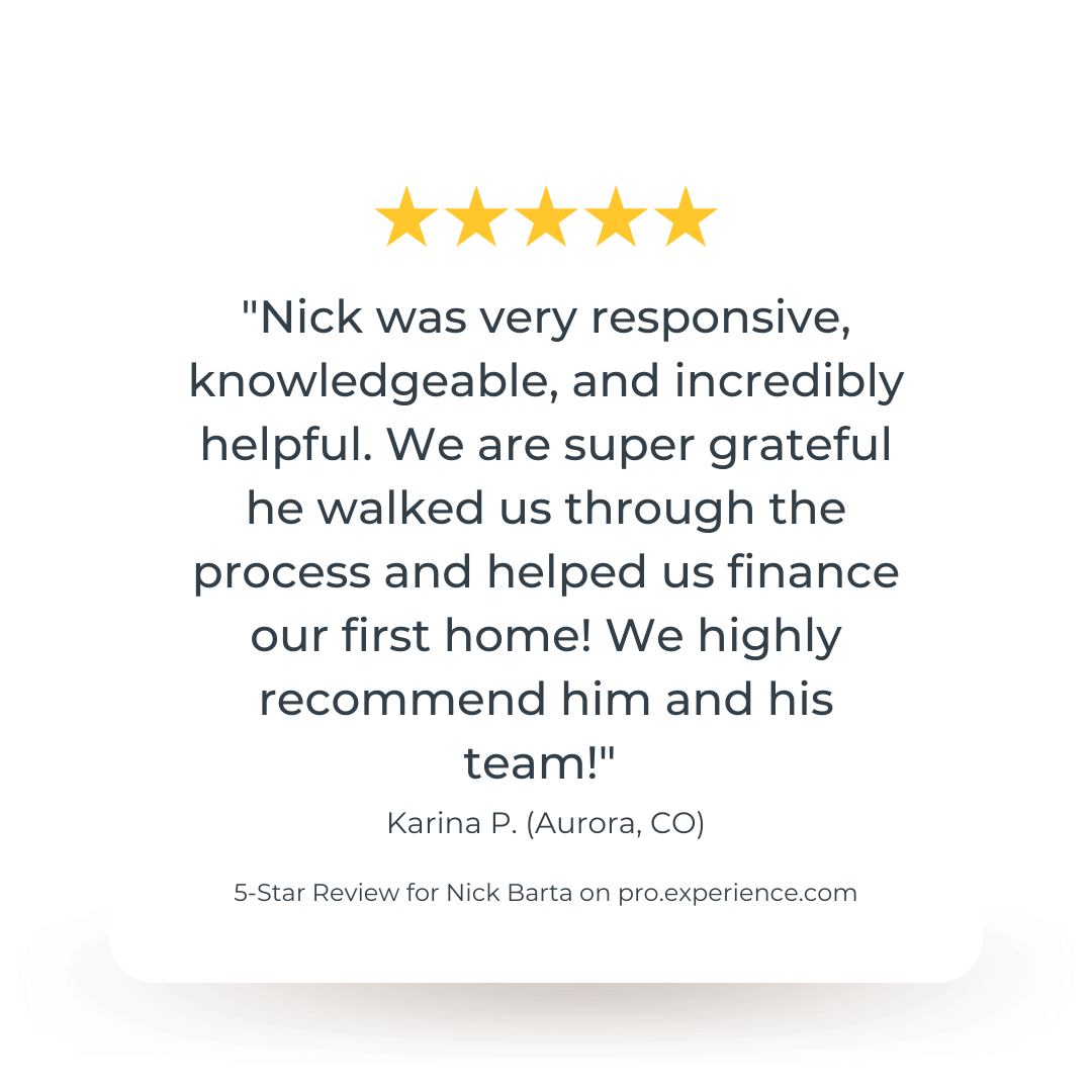 Customer Review for Nick Barta by Karina P. from Aurora, Colorado