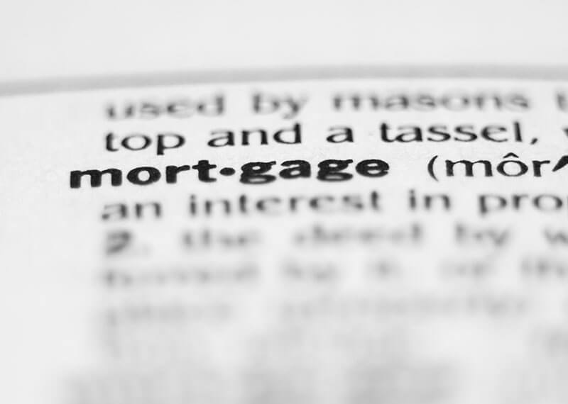 The word mortgage in in a dictionary