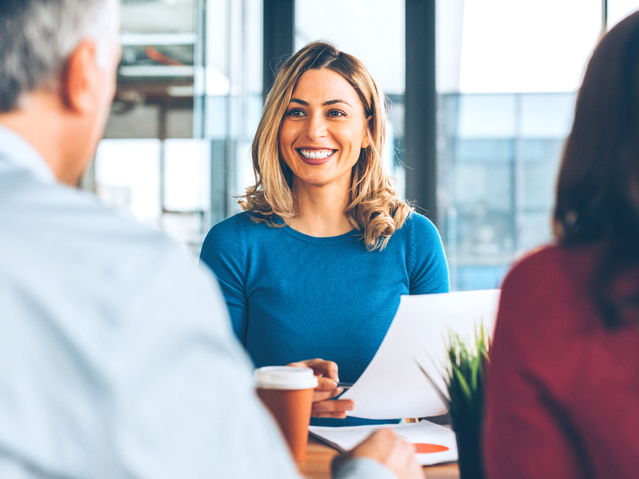 Couple meeting with Loan Originator to get a preapproval letter Couple meeting with Loan Originator to get a preapproval letter