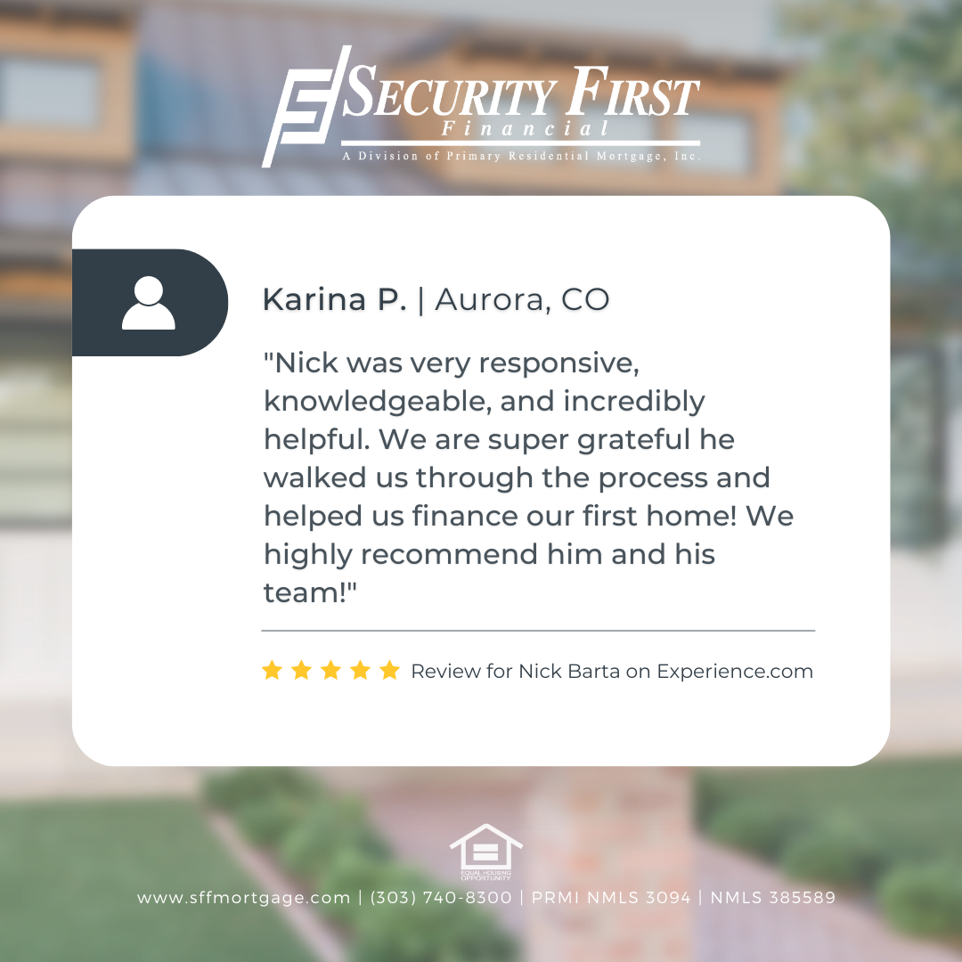 Customer review for Nick Barta by Karina P. from Aurora, Colorado