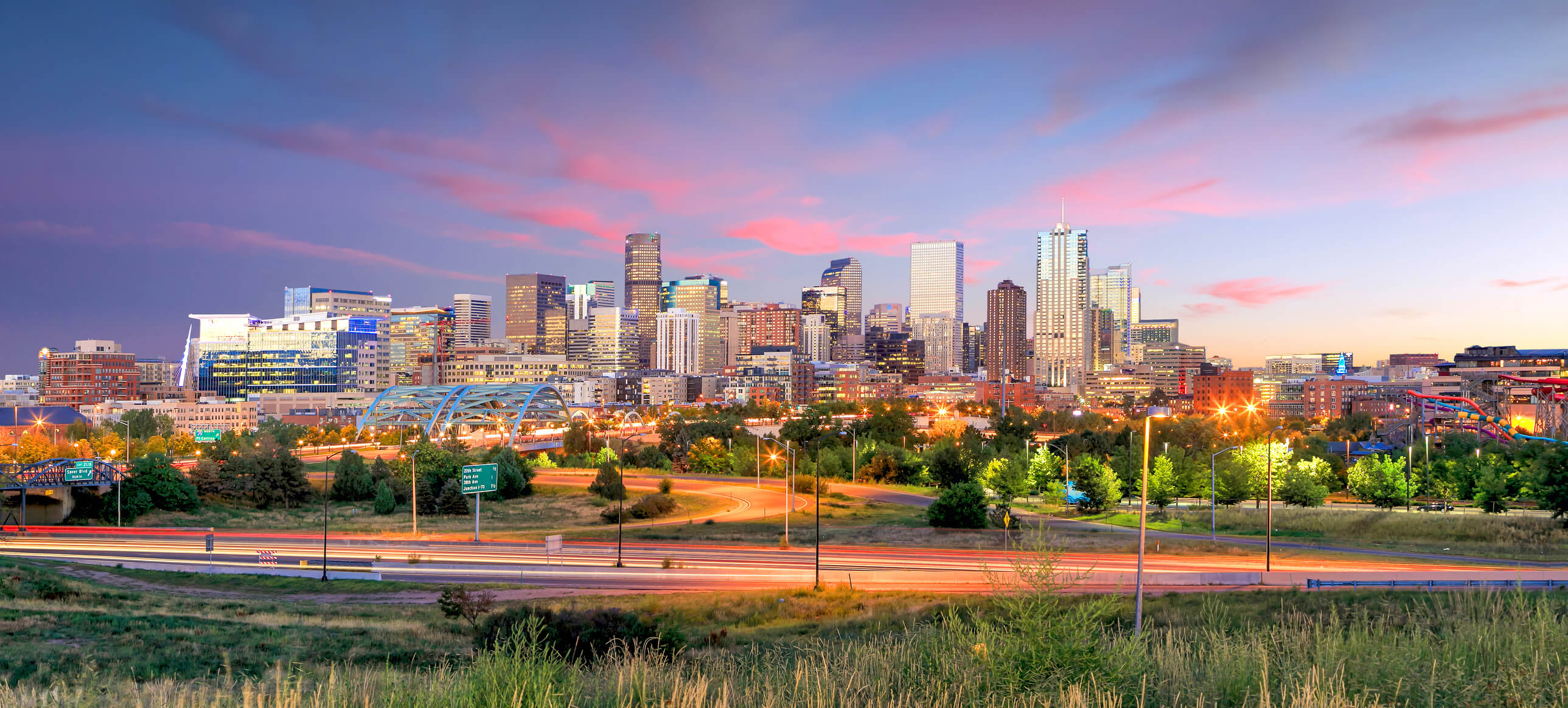 Denver Skyline at Sunset