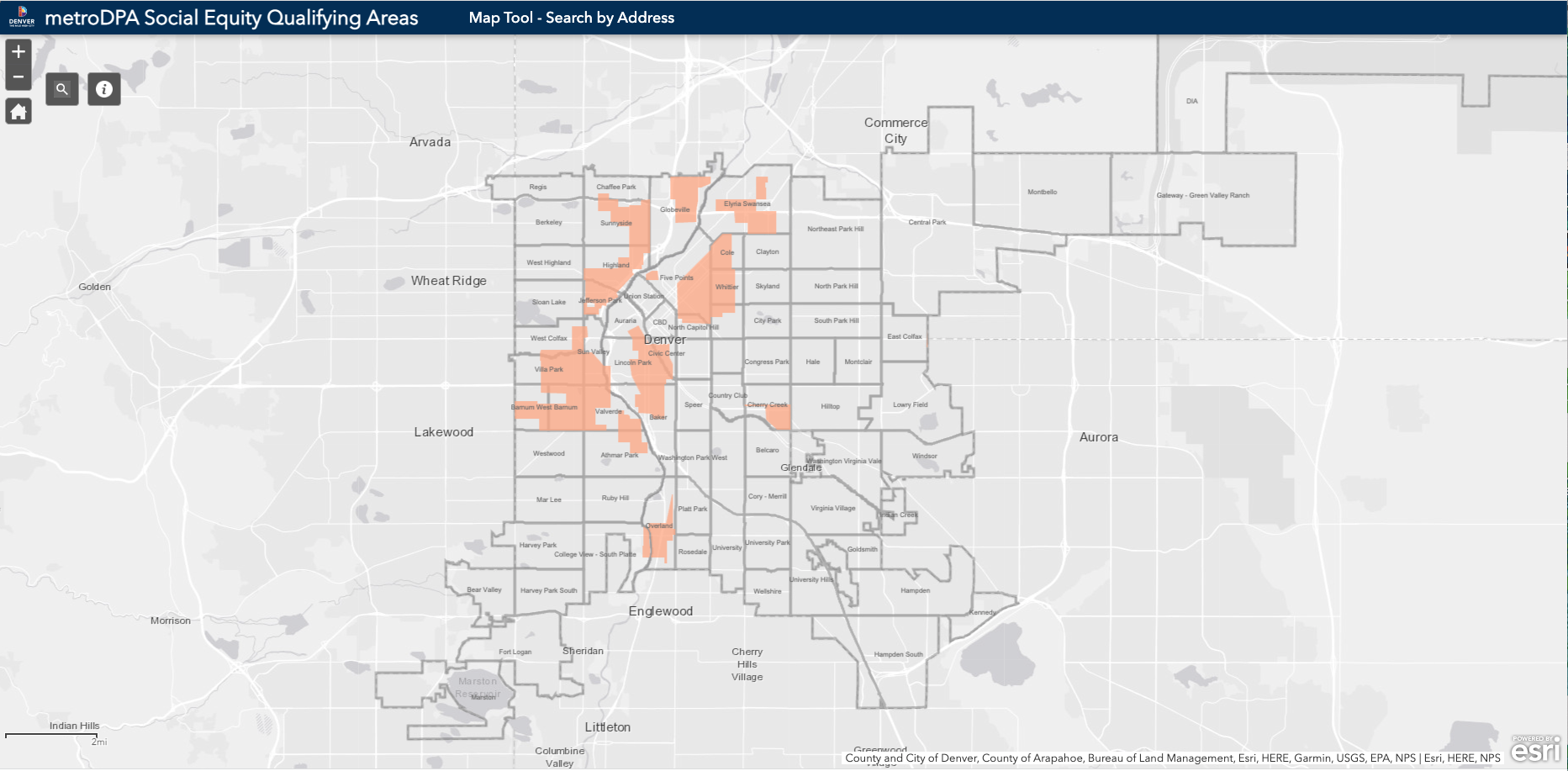 metroDPA Social Equity Qualifying Areas Map