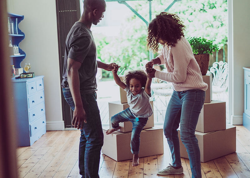 Conventional Loans Johnson City Family in a new home