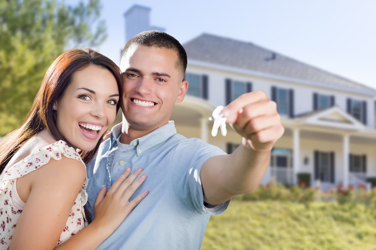 Couple with home keys Couple with home keys