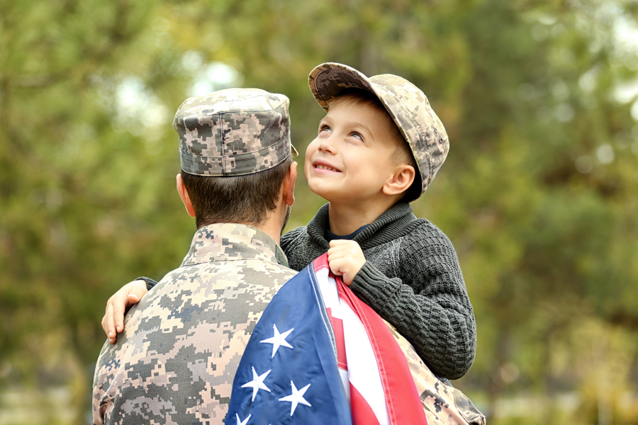 Veteran with Boy